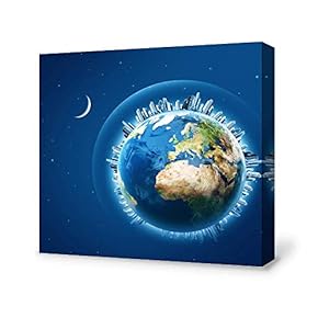 Canvas Wall Art for Living Room,Bedroom Home Artwork Paintings Earth Ready to Hang - 12x12 inches
