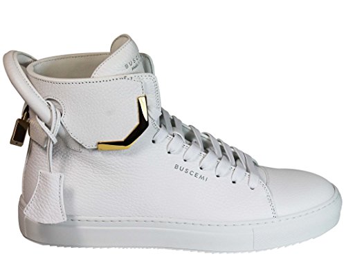 Buscemi Men's 417Sm126kb010a0001 White Leather Hi Top Sneakers