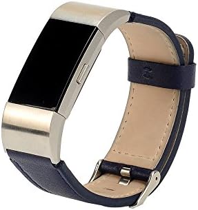 Ldaai Replacement Watch Bands For Fitbit charge 2,Available in Leather,Metal,Stainless Steel accessories(blue)