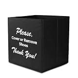 Shoe Covers Box, Opret Foldable Shoe Covers Holder Bootie Box Disposable Shoe Covers Box for Realtors and Open House(Black)