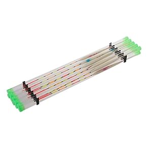 Hergon Flotteur Float Tackle Floats, 1 Paquet De 10 Flotteur De Poissons De 28cm à La Dérive De Queue épaisse Aléatoire…