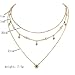 Jovono Fashion Choker Star Multi - Layer Necklace for Birthday Friendship Jewelry Mothers Day Gift (Gold)