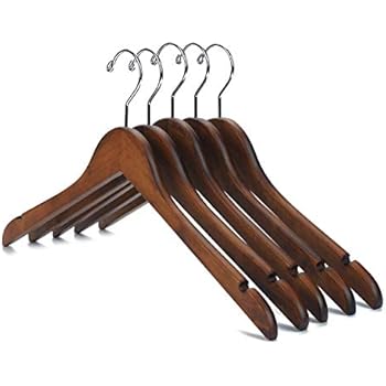 Nature Smile High Grade Lotus Wooden Hangers,10 Pack - Solid Wood Shirt Hangers,Dress Coat Jacket Clothes hangers,With Extra Smooth Finish, 360 Degree Swivel Hook(Retro)