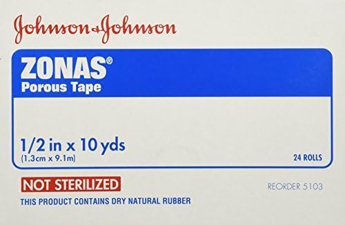 J & J Zonas Athletic Trainers Tape 1/2'' 24/bx by Zonas