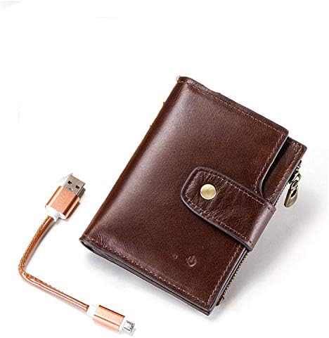 Zesoma Men Smart Wallet Genuine Leather Anti Lost Intelligent Bluetooth Purse Male Card Holders Suit For Smart Phone