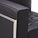 Flash Furniture HERCULES Imagination Series Contemporary Black LeatherSoft Left Corner Chair with Encasing Frame