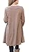 Floral Find Women Long Sleeve Blouse Layered Scoop Neck Tunic Loose Fit Top,Brown,X-Large