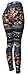 VIV Collection Regular Size Printed Leggings (Aquatic Flames)