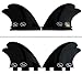 Ho Stevie! FRP Quad (4) Surfboard Fins - Speed and Drive - Stronger Than Regular Nylon Fins - Includes Fin Bag, Screws, Wax Comb and Fin Key