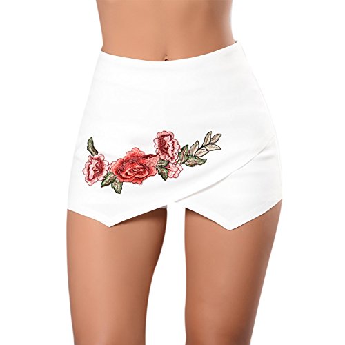 Muyaoo Women Sexy High Waisted Flower Geometric Pattern Mini
