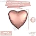 KatchOn Big Rose Gold Heart Balloons - 18 Inch, Pack of 20 | Rose Gold & Blush Pink Heart Shaped Balloons | Valentines & Galentines Day Decorations
