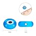 NBEADS 350 Pcs 8mm Lampwork Evil Eye Beads, 9 Colors Real Glass Turkish Beads, DIY Crafts Flat Round Handmade Evil Eye Spacer Beads with Container for DIY Bracelets Necklace Jewelry Making
