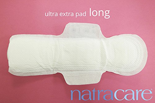 Natracare Ultra Extra Pads with Wings, Long, 8 Count