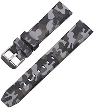 Silicone Watch Band Rubber Strap Camouflage Pattern Sport Wristband 20mm 22mm 24mm