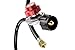 SHINESTAR High Pressure 0-20 PSI Adjustable Propane Regulator with 4 Ft Hose Kit for Type 1 LP Gas Tank, Fits for BBQ Grill, Fryer Turkey, Propane Burner, Fire Pit, Smoker, Heater and More Appliance