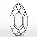 NCYP 6.5 x 5.9 x 11 Inches Geometric Glass Terrarium for Succulent, Air Plants - Large Irregular Clear Planter Pot, Indoor Tabletop Centerpiece, Wedding Garden Decor, Black (No Plants)