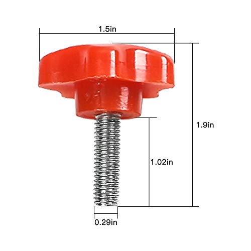CheroCar Hard Top Quick Removal Fastener Thumb Roof Screws Bolts Tie Down Anchor With Nut Kit for Jeep Wrangler Parts Sports Sahara Rubicon X & Unlimited YJ TJ LJ JK JL 2/4Door 1987-2020 (Red 8PACK) - Thumbnail 5