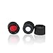 ALWSCI HPLC LC 8-425 Screw Thread Vial Caps, 8 mm, PTFE/Silicone Septa, Black, Polypropylene, 100 pcs/pk