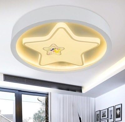 Lilamins Modern Ceiling Light Modern Minimalt Round Led Ceiling Light Minimalt Side Light-Emitting Energy Eye Care Children'S Room Lamps, Tri-Color With A Very Remote, Love 500Mm Maximum