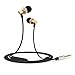 In-Ear Earphones Headphones, Gaoye G1000 3.5mm Jack HD Stereo Wired Earphones with Mic Gold-plated Noise Cancelling Sweatproof Headphones Stereo Earbuds 1.2M (G1)