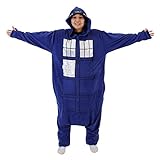 Doctor Who Police Booth Tardis Hooded Kigurumi One Piece Pajama Costume