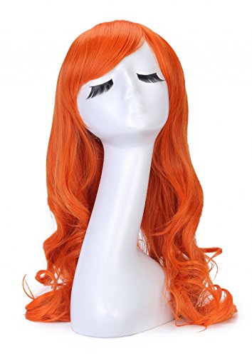 LOUISE MAELYS Long Curly Cosplay Wig One Piece Nami Anime Costume Party Hair Wig Hairpieces