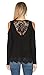 Womens Cold Shoulder Tops Long Sleeve Black Lace Shirts Blouse