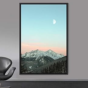 signwin Framed Canvas Wall Art Moon Astronomy &...