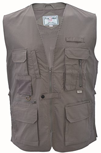 UPC 703961100993, Foxfire British Khaki Ultimate Travel Hiking Safari Photo Vest 3X-Large