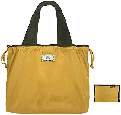 Amazon 大容量 シンプル エコバッグ 折りたたみ 12色 レジカゴ おしゃれ バッグ ショルダーバッグ トートバッグ ショッピングバッグ メンズ レディース Eco 鞄 買い物袋sweetsweetshop イエロー オリーブ ノーブランド品 エコバッグ 買い物バッグ