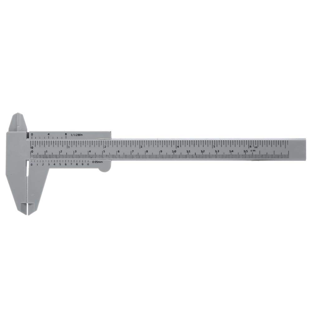150MM Plastic Eyebrow Tattoo Permanent Make Up Micrometer Measuring Measurement Tool Plastic Vernier Caliper Mini Sliding Caliper Dial Calipers Double Scale Measuring Tool for Tattoo Eyebrow : Beauty