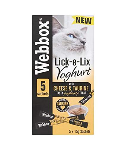 Webbox Lick e Lix Yoghurt with Cheese & Taurine 5pcs (5x15g) (Case of 17)