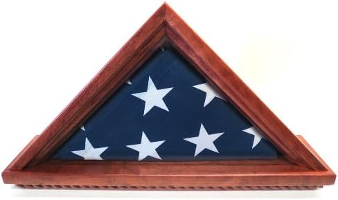 Military (5x9) Burial/Memorial Flag Case (Solid Cherry Wood)