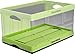 CleverMade CleverCrates 62 Liter Collapsible Storage Bin/Container: Solid Wall Utility Basket/Tote, Kiwi Green