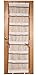 Smart Design Over-The-Door Organizer w/ 42 Pockets w/ Elastic Trim & Hanging Hooks - VentilAir Mesh Fabric - Shoes, Pantry, & Closet Storage - Home Organization (21 x 73 Inch) [Beige w/ Brown]