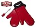 Skenda Silicone professional Oven Mitts -2 Heat Resistant Cooking Mitts Gloves Great As A Grilling Gloves, BBQ Gloves Or Cooking Mitts - Free E-books ( 5 ) And Pastry Brush -Extra Long Oven Mitts.