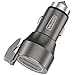 USB Car Charger, TORRAS 24W/4.8A Dual Fast car charger adapter with Qualcomm Quick Charge 2.0 Technology for iPhone 7, 6s,Samsung Galaxy S7,S6,S6 Edge,Note 5 4 3 and more - Grey