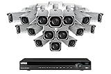 4K Ultra HD IP NVR System with 16 Outdoor 4K 8MP IP Cameras, 130FT Night Vision