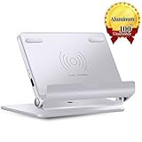 Fast Wireless Charger Stand,Venroii Aluminum Multi-Angle Universal Phone and Tablet Stand QI Wireless Charging Stand for iPhone 8 X Plus Samsung Galaxy S8, Galaxy S8 Plus, S7, S7 Edge, Note 5