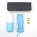 visnfa Umbrella Ultra Mini and Light with a Cute Capsule Case and not only umbrella but also Anti-UV Sun Umbrella (Blue)
