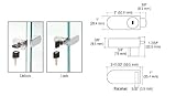CRL Chrome No-Drill Showcase Lock - Keyed Alike - 255CHKA by CRL