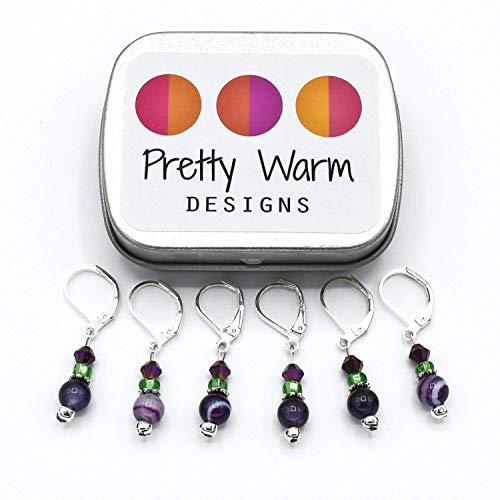 image for Pretty Warm Designs Purple Agate Progress Keepers for Crochet, unisex-