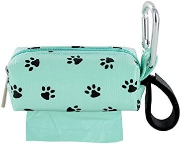 Doggie Walk Bags DB1-SEASQP Square Duffel Paw Print Bag, Seafoam