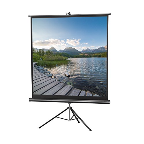 celexon 102" Tripod Projector Screen Tripod Economy, 72 x 72 inches Viewing Area, 1:1 Format, Black Edition