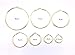 Honbay 7 Pairs Hoops Womens Earrings Set (Gold)