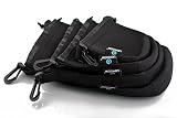 Lightdow 4pcs Pack Lens Pouch 5mm Thick Soft Neoprene DSLR Lens Bag