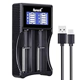 Asperx 18650 Battery Charger with Smart LCD Dispaly for Rechargeable Batteries 10440 14500 16340 18650 RCR123 26650 Ni-MH Ni-Cd AA AAA Li-ion LiFePO4 IMR
