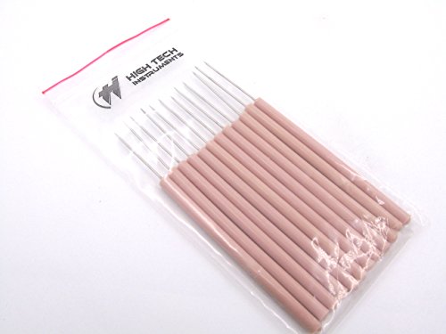 PACK OF 12 DISSECTING DISSECTION TEASING NEEDLE STRAIGHT WITH PLASTIC HANDLE ( HTI BRAND)