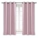 NICETOWN Room Darkening Curtain for Girl's Room Nursery Essential Thermal Insulated Solid Grommet Top Window Treatment Drape (Lavender Pink=Baby Pink, Sold Individually, 42 x 63 inch)