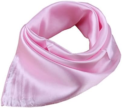 TopmodeWomen’s Solid Color Square Scarf Neckerchief (Pink)